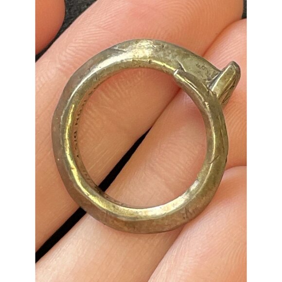 The Passion of Christ Tested Silver Signed BSD Isaiah 53:5 Size 6 Nail Ring - Picture 10 of 14